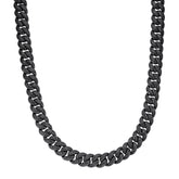 15mm Black Moissanite Miami Cuban Chain